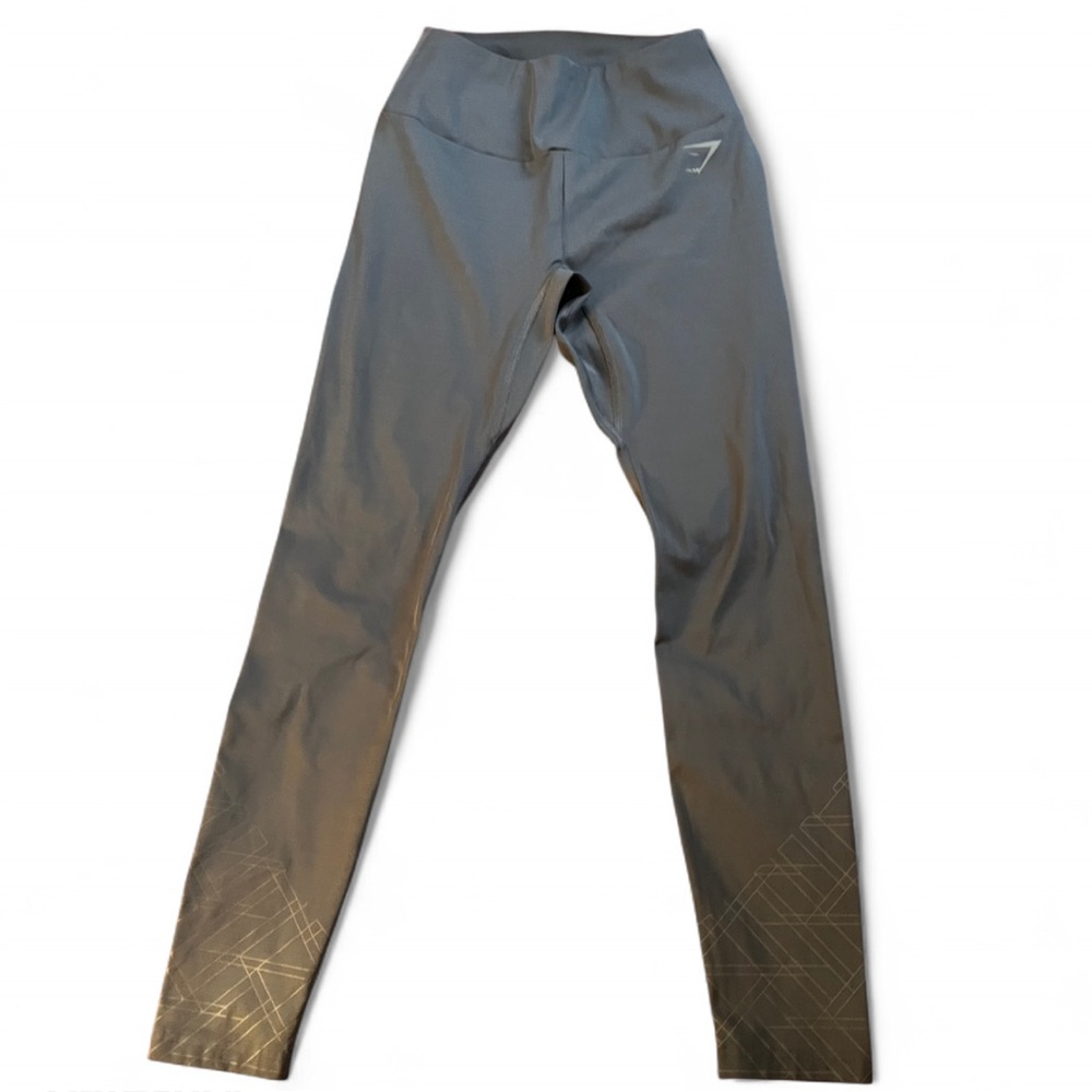 Gymshark Grey Speed Leggings with Back Zipping Pocket
